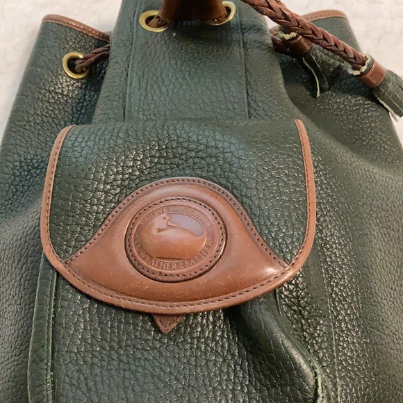 Dooney & Bourke Dark Green/Brown Leather Backpack main image 4